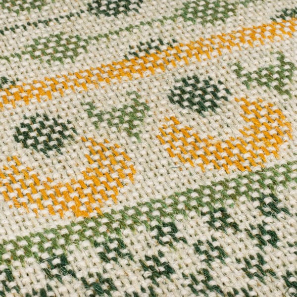 Zöld jutakeverék szőnyeg 120x170 cm Mara Jute Border – Flair Rugs-image-3