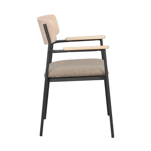 Bézs-natúr színű étkezőszék szett 2 db-os Maymont – Rowico-image-3