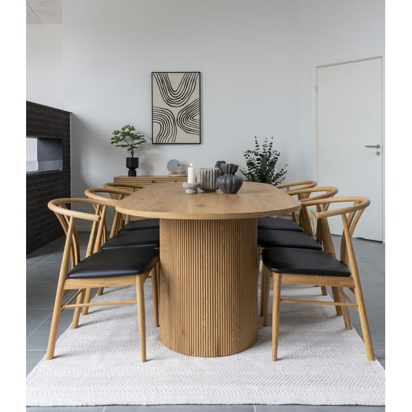 Étkezőasztal nyárfa dekorral 100x210 cm Boavista – House Nordic-image-1