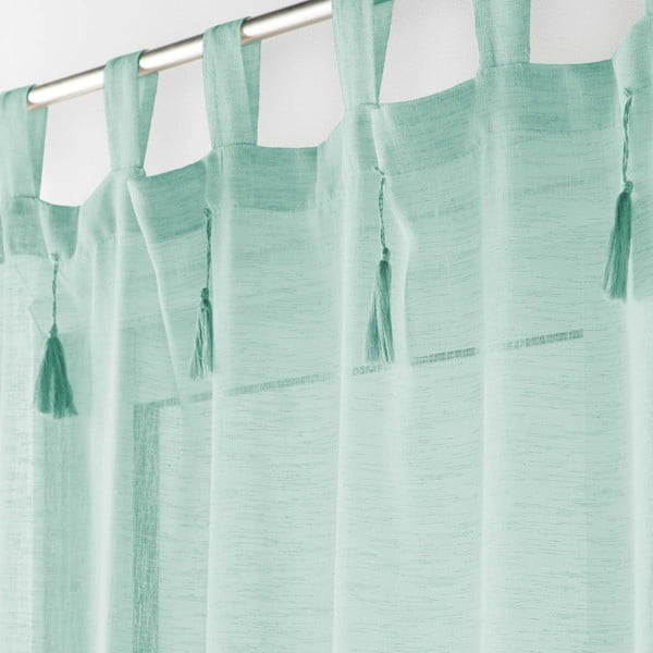 Zöld átlátszó függöny 140x240 cm Dalila – douceur d'intérieur-image-1