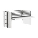 Fehér galéria gyerekágy íróasztallal, ágyráccsal 90x200 cm Sam – Vipack