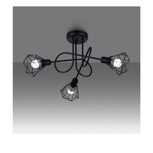 Fekete mennyezeti lámpa ø 10 cm Varpu – Sollux-image-2