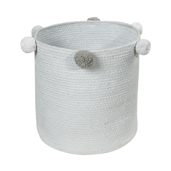 Világoskék textil játéktároló kosár ø 30x30 cm Bubbly – Lorena Canals