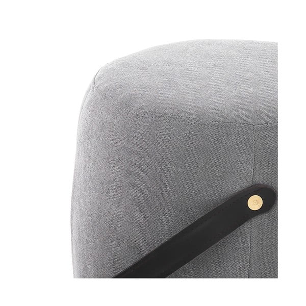 Drum szürke kárpitozott puff, ø 40 cm - Tomasucci-image-1