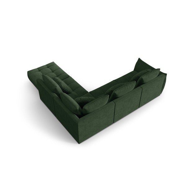 Sötétzöld sarokkanapé (jobb oldali-L alakú) Bloom – Micadoni Home-image-3