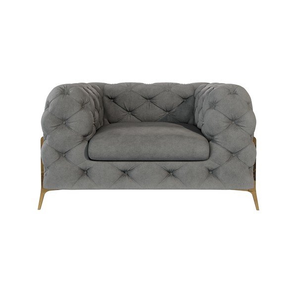 Szürke bársony fotel Chelsea Bis – Ropez-image-2