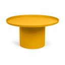 Mustársárga fém kerek dohányzóasztal ø 72 cm Fleksa – Kave Home