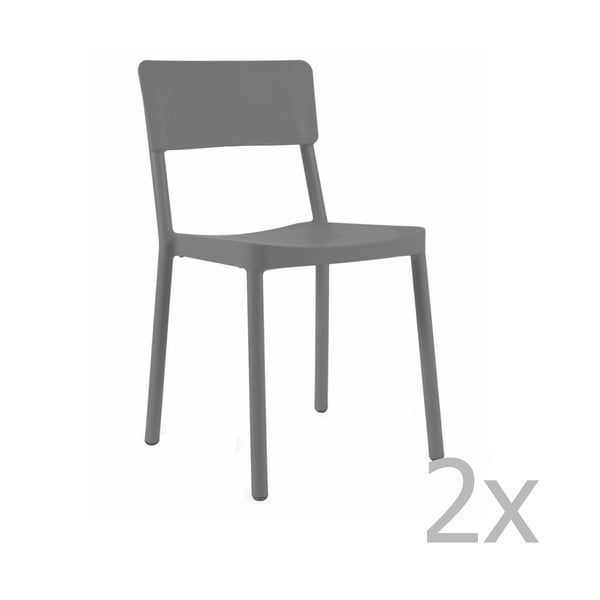 Lisboa sötétszürke kerti szék, 2 darab - Resol