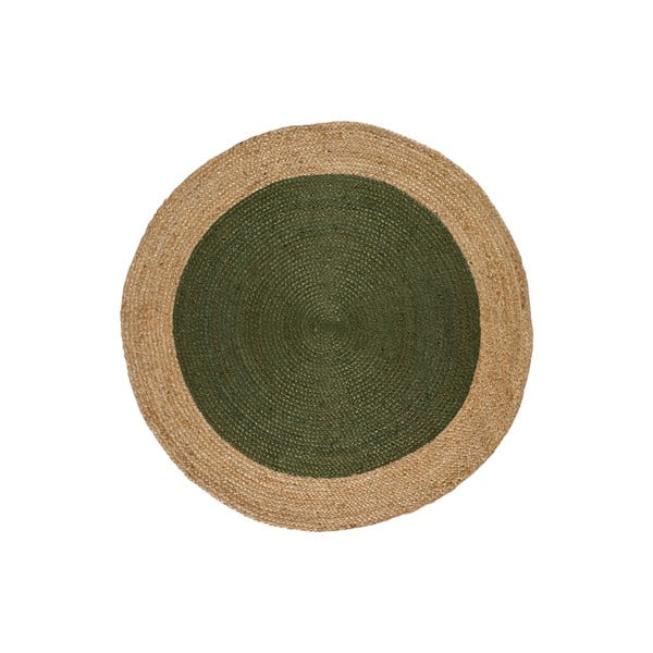 Zöld-natúr színű kerek szőnyeg ø 120 cm Mahon – Universal