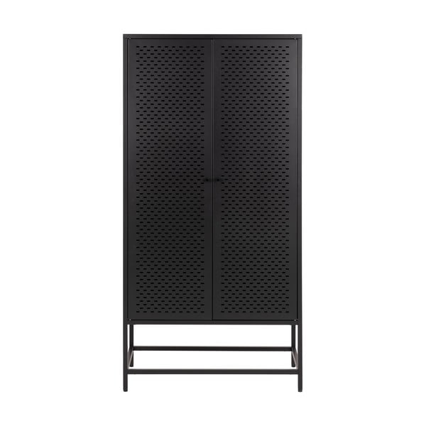Newcastle fekete fém ruhásszekrény, 80 x 160 cm - Actona