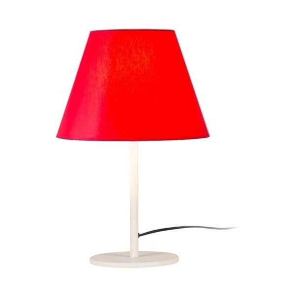 Jane piros asztali lámpa kör alakú talppal