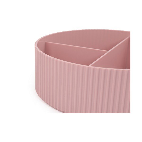 Rózsaszín műanyag fürdőszobai rendszerező kozmetikumokhoz – Mioli Decor-image-4