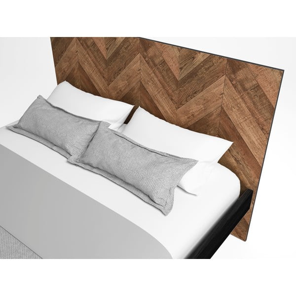 Fekete-natúr színű franciaágy 160x200 cm Gio – Marckeric-image-1