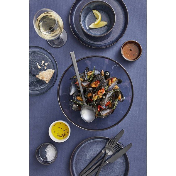 Fekete-kék kőedény leveses-salátához tálka 400 ml Gastro Black/Dark Blue – Bitz-image-1