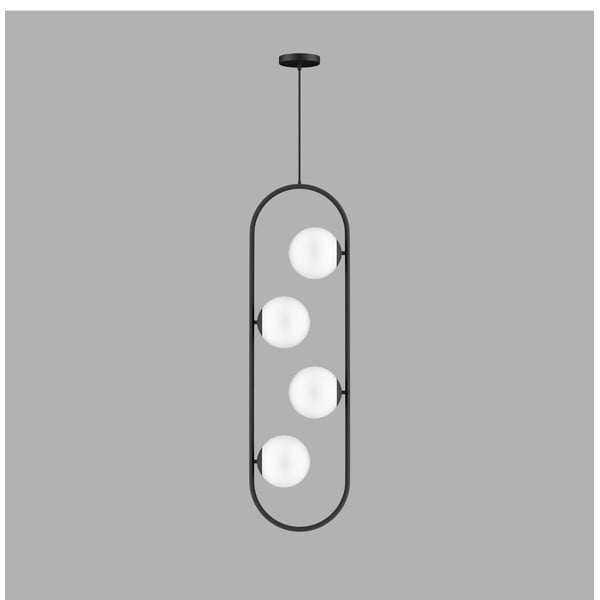 Fekete függőlámpa üveg búrával Club – Squid Lighting-image-1