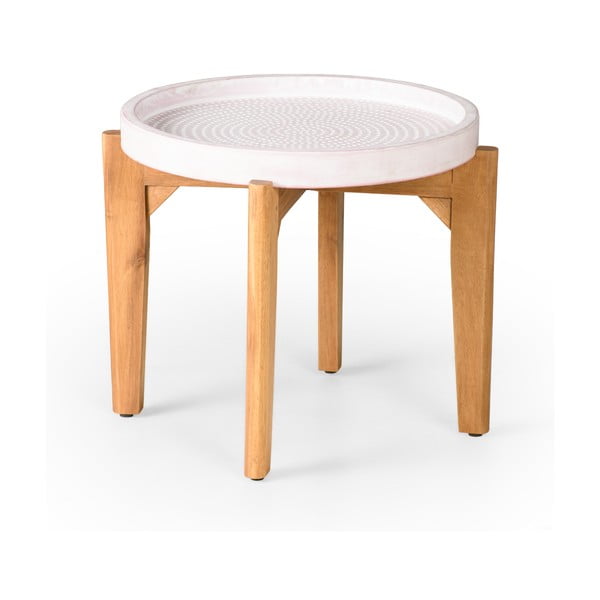 Bari kerti asztal rózsaszín betonlappal, ø 55 cm - Bonami Selection