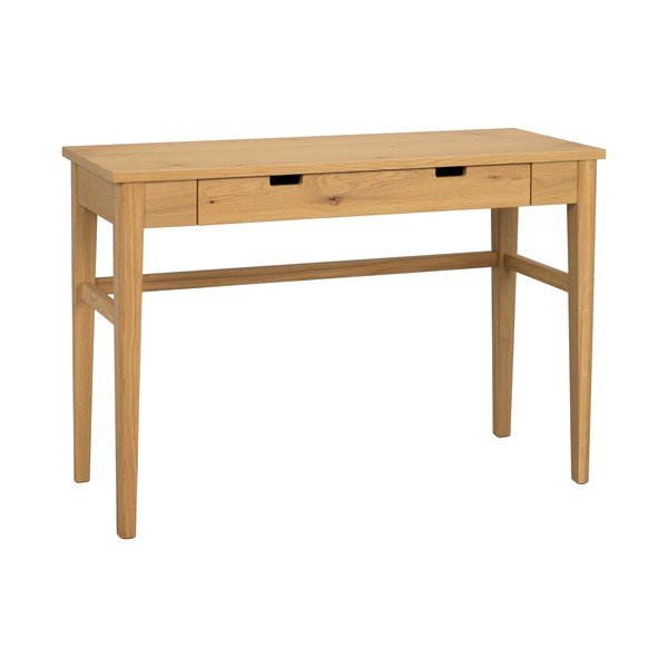 Natúr színű konzolasztal tölgyfa dekoros asztallappal 40x110 cm Garrison – Rowico