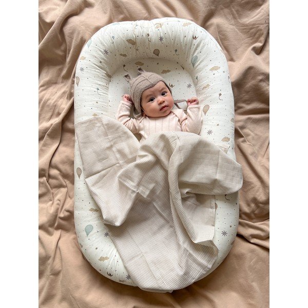 Elefántcsont színű babafészek 52x84 cm Dreamland – Cam Cam Copenhagen-image-2