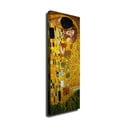Vászon fali kép Gustav Klimt The Kiss másolat, 30 x 80 cm
