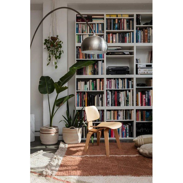 Téglavörös-bézs pamut szőnyeg 140x200 cm Duetto Toffee – Lorena Canals-image-1