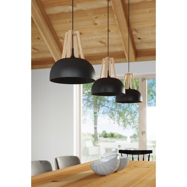Olla fekete-bézs függőlámpa - Sollux-image-1