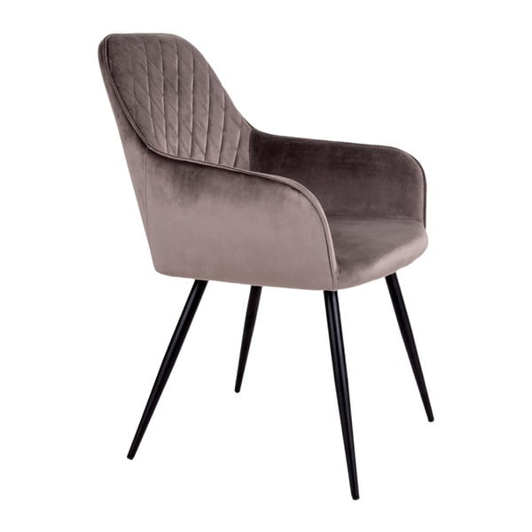 Világosbarna kárpitozott karfás étkezőfotel szett 2 db-os Harbo – House Nordic-image-3