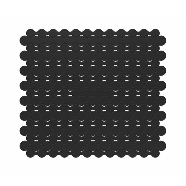 Rincer fekete mosogató alátét, 28 x 25 cm - Kela