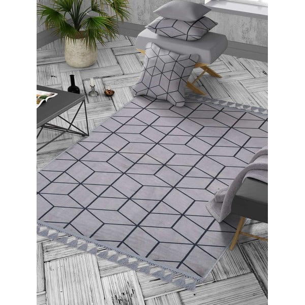 Szürke mosható szőnyeg 160x100 cm - Vitaus-image-1