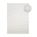 Fehér kézi szövésű gyapjúkeverék szőnyeg 200x290 cm Sculptured Wave – Flair Rugs
