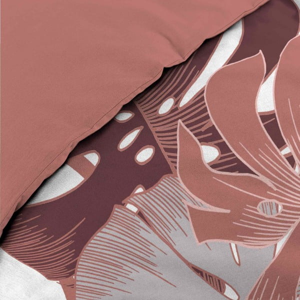 Fehér-rózsaszín kétszemélyes-hosszabbított pamut ágyneműhuzat 240x220 cm Astria – douceur d'intérieur-image-3