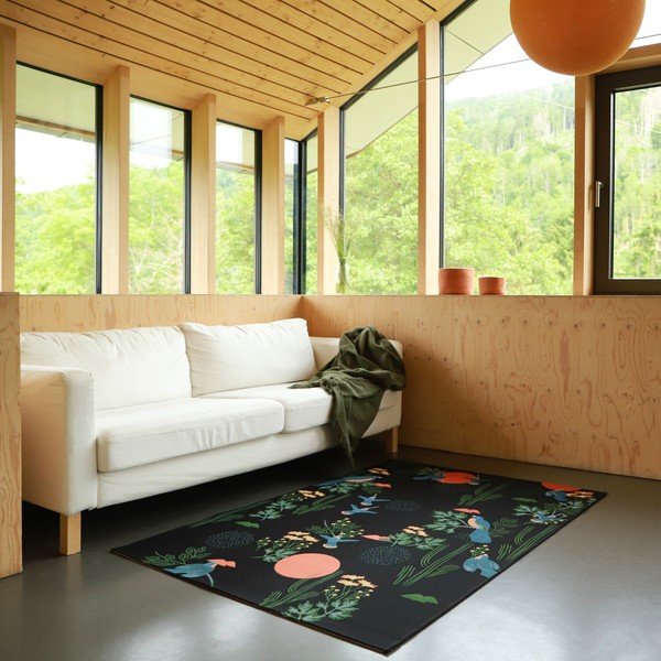 Fekete szőnyeg 123x180 cm Bloom – Nattiot-image-2