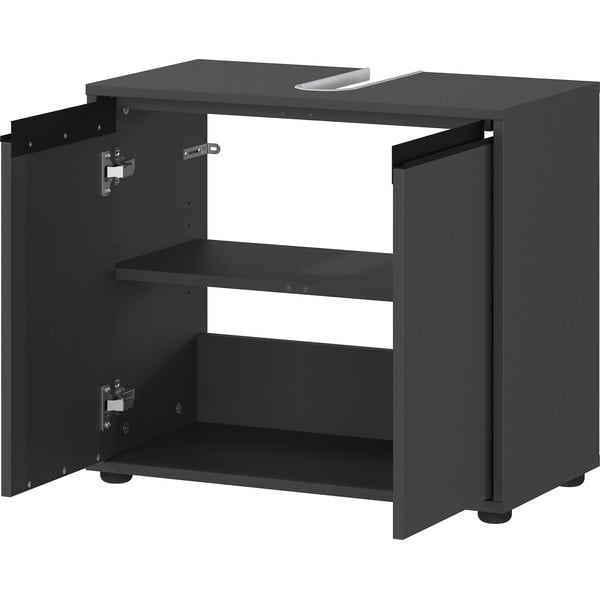 Antracitszürke mosdó alatti szekrény 63x55 cm Lemont – Germania-image-3