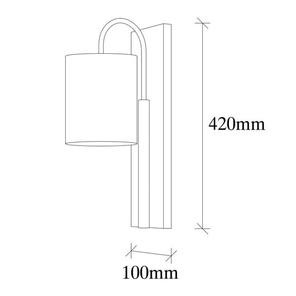 Fekete-bézs fali lámpa Baston – Opviq lights-image-1