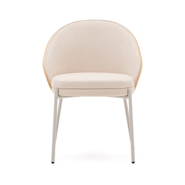 Krémszínű-natúr színű étkezőszék Eamy – Kave Home-image-2