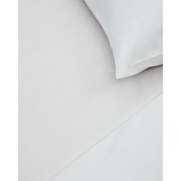 Fehér gumis pamut-perkál lepedő 150x200 cm Teia – Kave Home-image-2