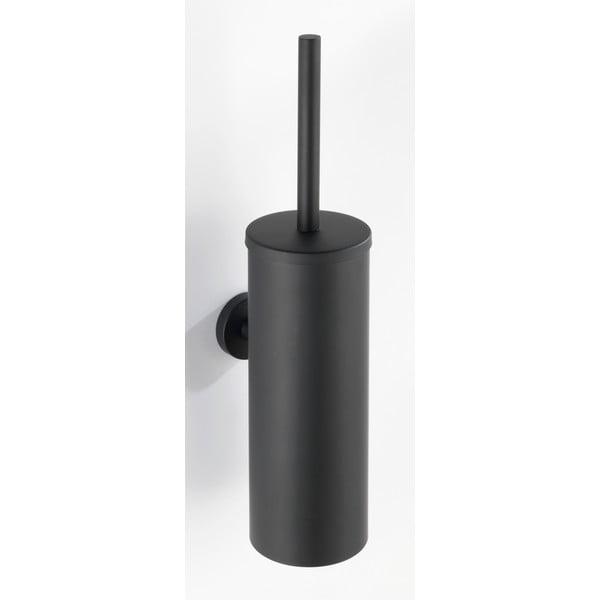 Matt fekete fali rozsdamentes acél WC-kefe Bosio – Wenko-image-2