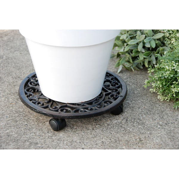 Fém gurulós virágállvány ø 29 cm Ornament – Esschert Design-image-1