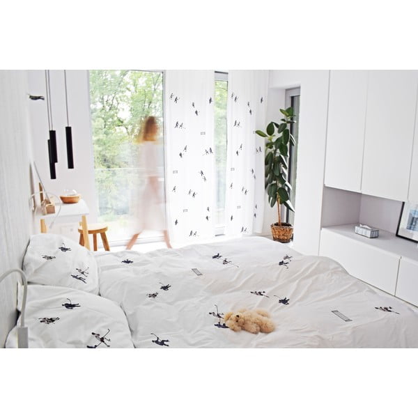 Fehér pamut-szatén gyerek függöny 110x250 cm Ice Hockey – Butter Kings-image-1