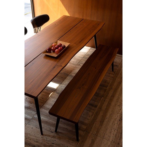 Alagon pad fekete acél lábakkal, hosszúság 180 cm - Dutchbone-image-1