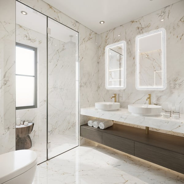 Fali tükör világítással 37x70 cm Yuna – Mirrors and More-image-1