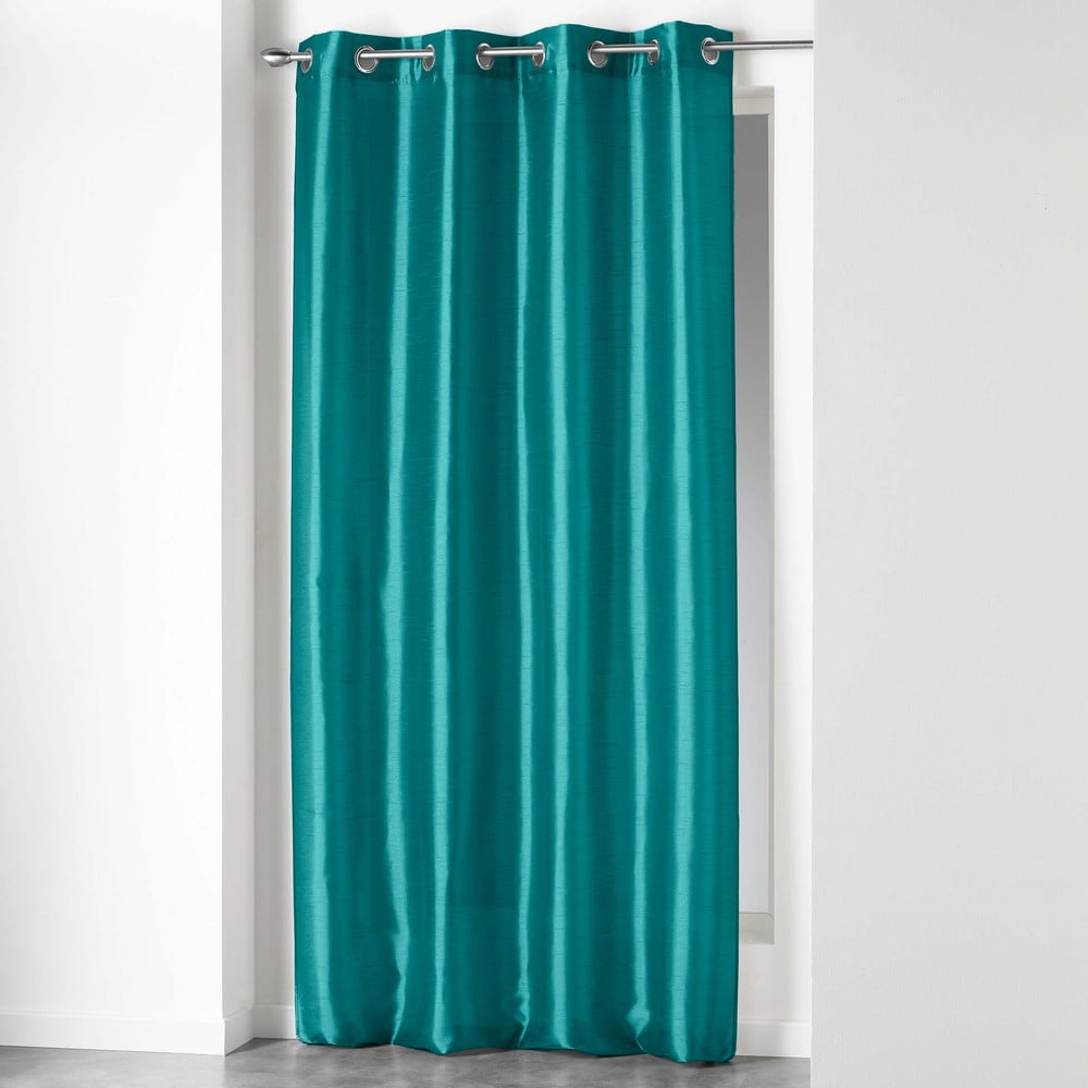 Kék mikroszatén függöny 140x240 cm Shana douceur d'intérieur