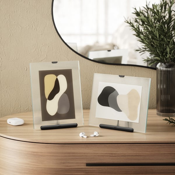 Fekete üveg álló képkeret 19x23 cm Flute – Umbra-image-1