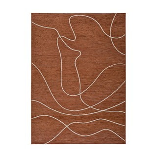 Doodle sötét narancssárga pamutkeverék kültéri szőnyeg, 154 x 230 cm - Universal