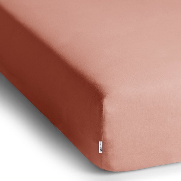 Barackszínű gumis jersey lepedő 240x220 cm Amber – Restilo-image-2