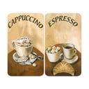 Edzett üveg tűzhely fedőlap szett 2 db-os 30x52 cm Coffee – Wenko