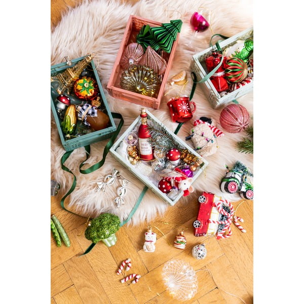 Üveg karácsonyfadísz készlet 4 db-os Candy Cane – Sass & Belle-image-3