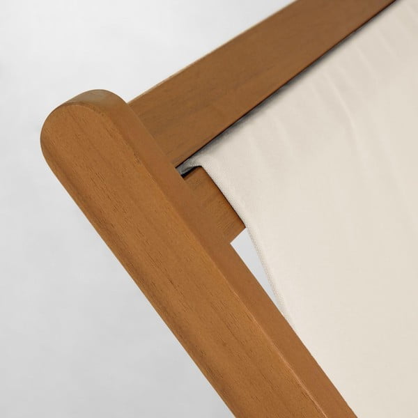 Adredna krémszínű akácfa összecsukható strand szék - Kave Home-image-1