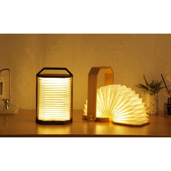 Fehér-sötét natúr színű USB fénydekoráció Origami – Gingko-image-3