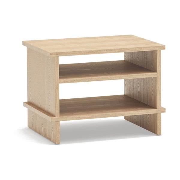 Natúr színű éjjeliszekrény tölgyfa dekorral Inari – Teulat