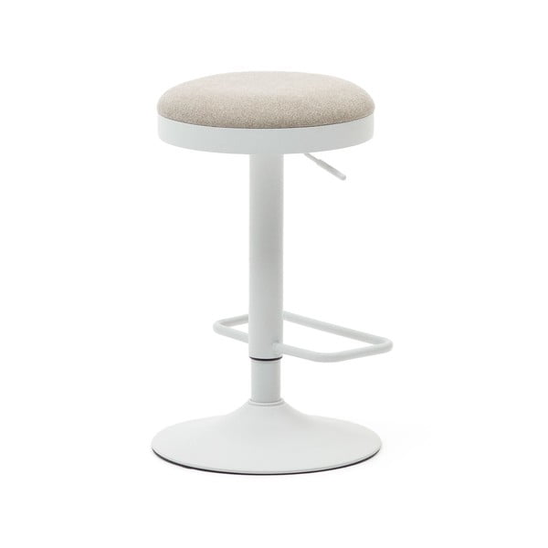 Bézs kárpitozott állítható magasságú bárszék szett 2 db-os (ülésmagasság 53,5 cm) Zaib – Kave Home-image-4